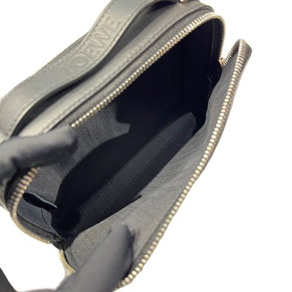 Used LOEWE Calfskin Leather Mini Camera Cross Body Bag Black PHW