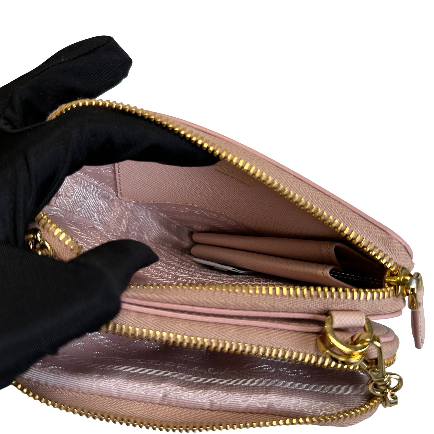 Used PRADA Shearling Triangle Mini Bag Mini Bag Pink GHW