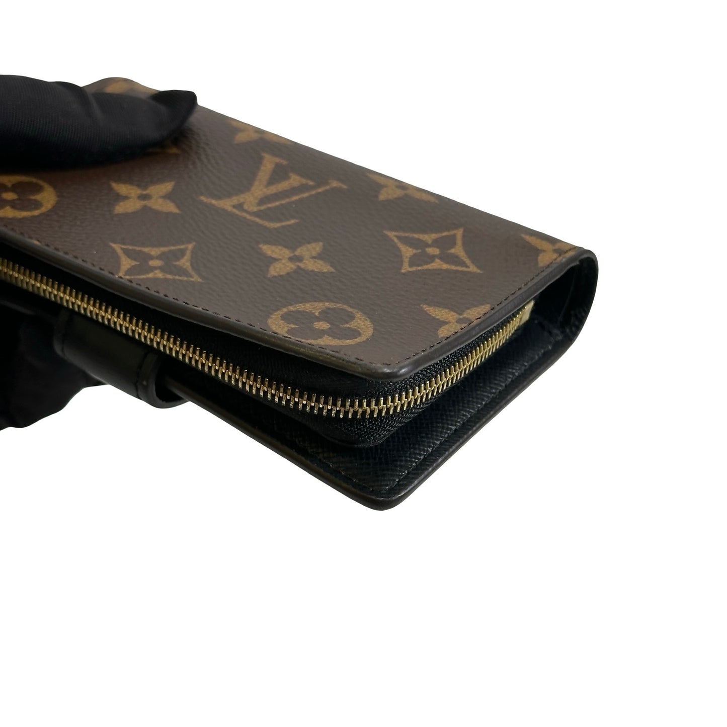 Used LOUIS VUITTON Monogram Reverse Canvas Portefeuille Juliette Wallet Brown