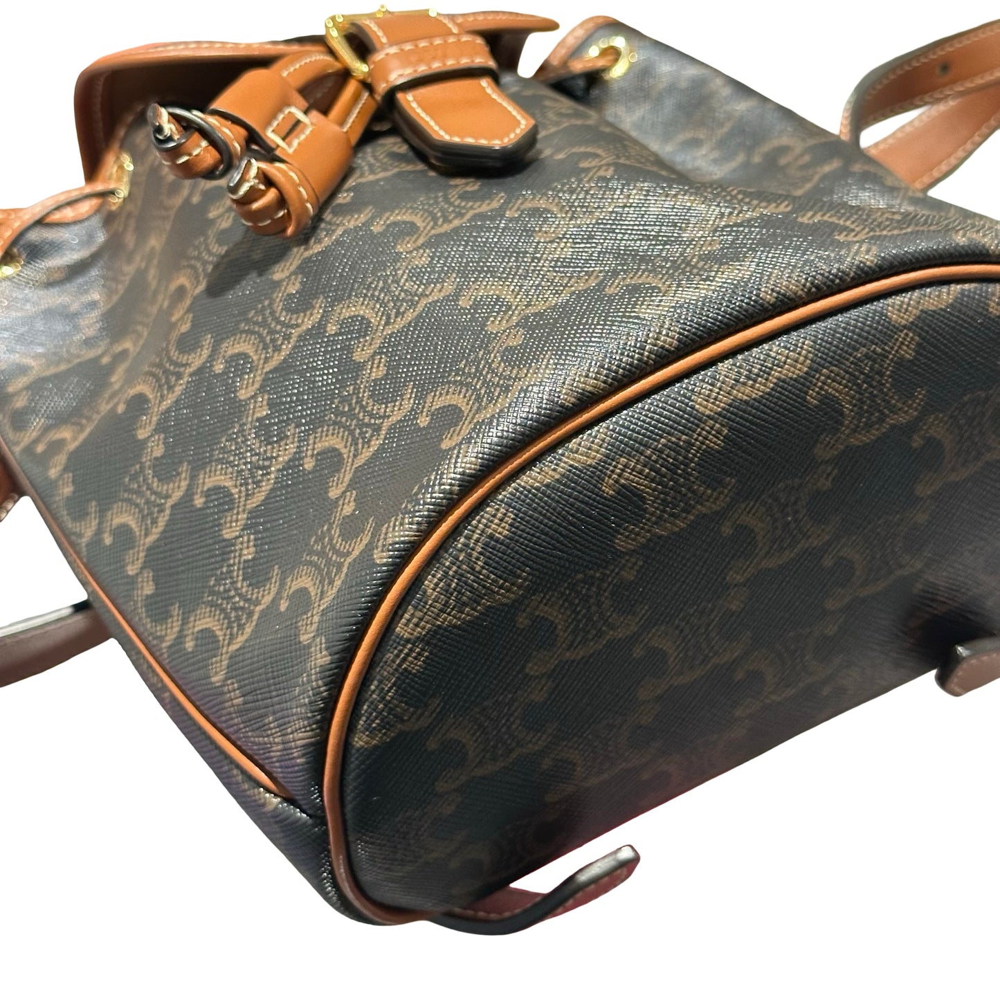 Used CÉLINE Canvas Used Céline Canvas Backpack Brown GHW Backpack Brown