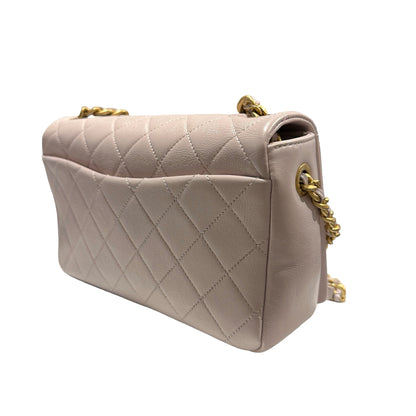 Used CHANEL Quilted Caviar 20B small fashion therapy flap bag Chain Shoulder Bag Light Purple