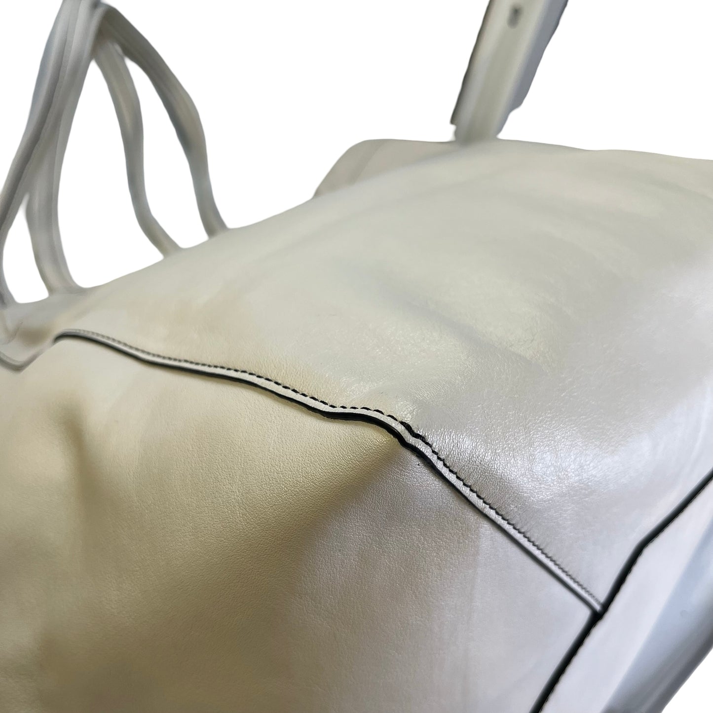 Used CELINE Leather Phantom Tote Bag White