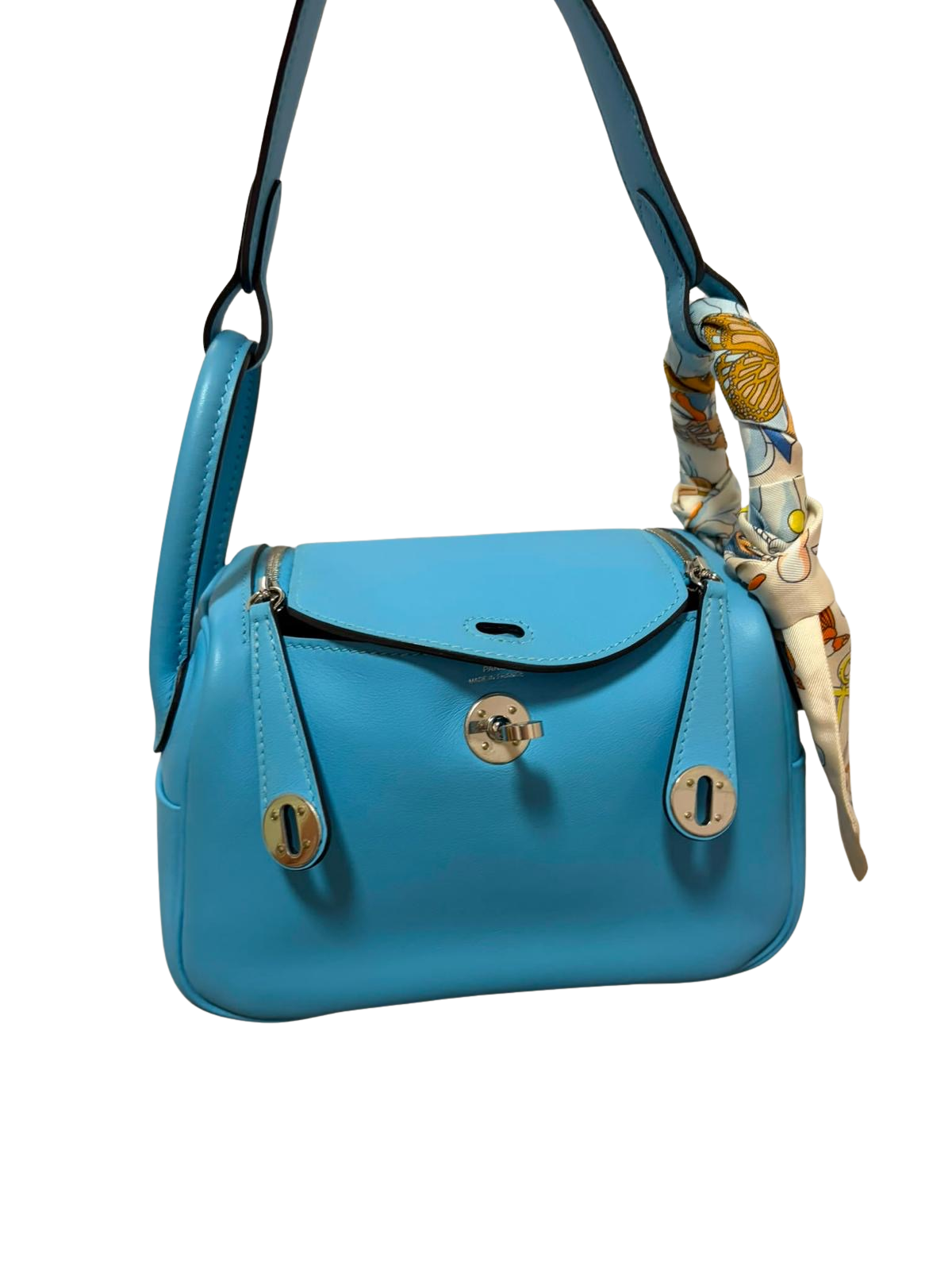 Used HERMES Swift Mini Lindy 7N blue