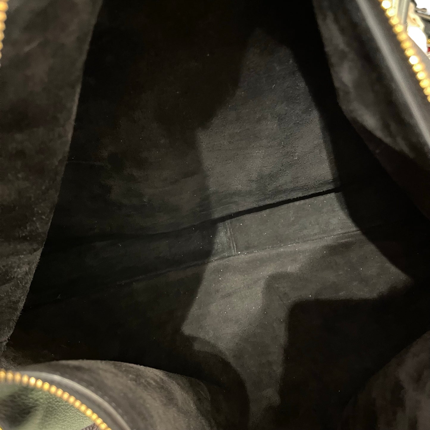 Used CELINE Leather Sangle Bucket Bag Shoulder Bag Black
