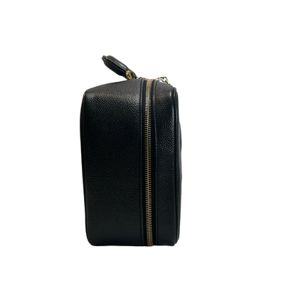 Used CHANEL Caviar leather Caviar Vanity Case Vanity case Black Gold