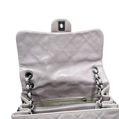 Used CHANEL Flap Chain Shoulder Bag Grey