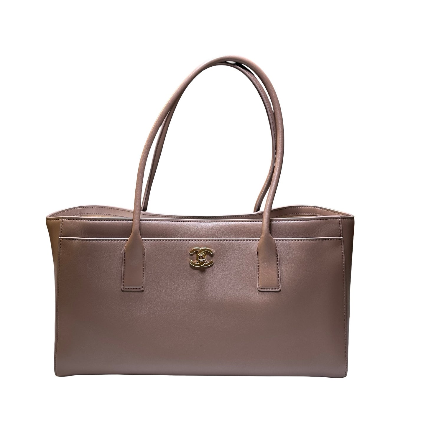 New CHANEL Sheep Skin Small Tote Tote Bag Dusty Rose GHW