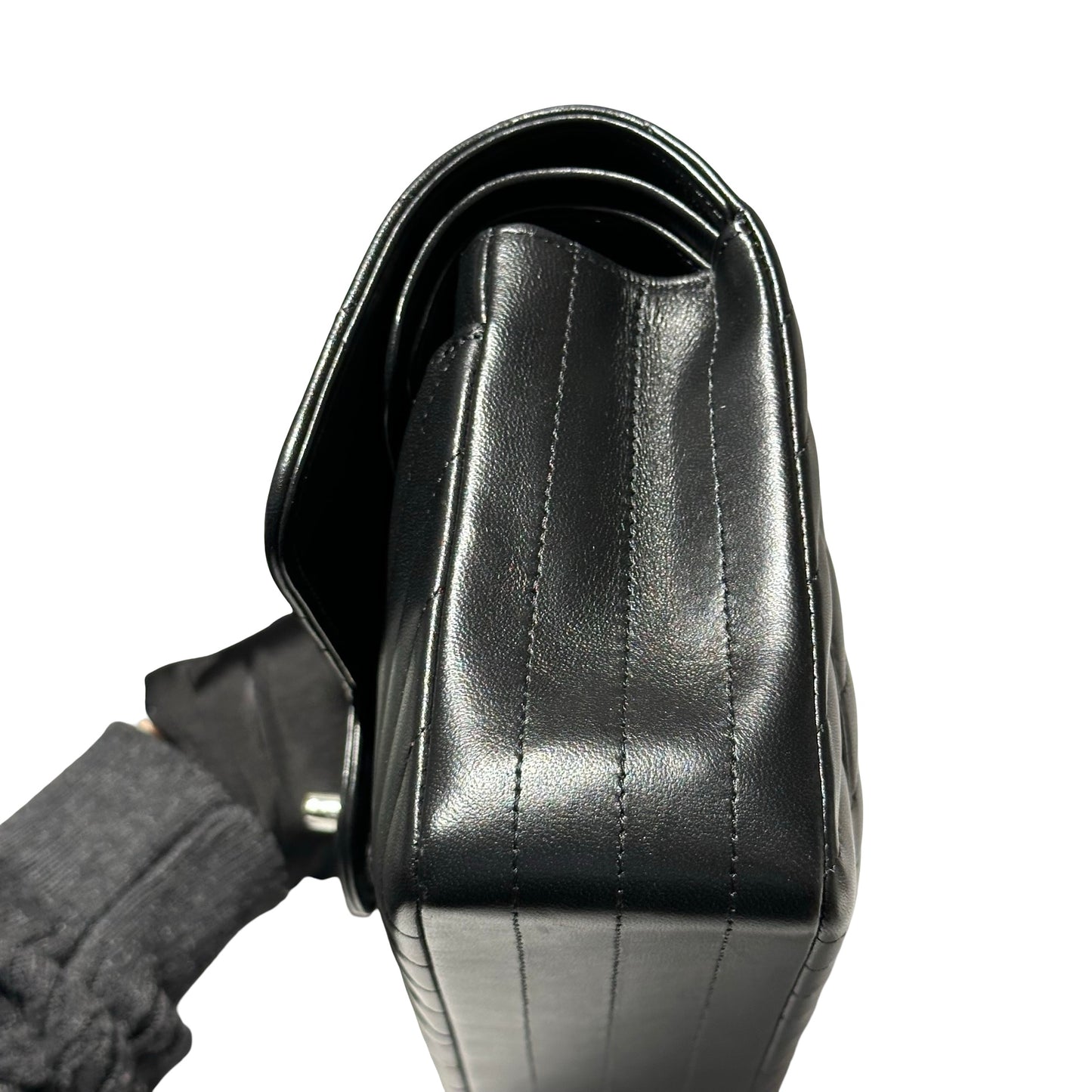 Used CHANEL CF 23 Shoulder Bag Black PHW