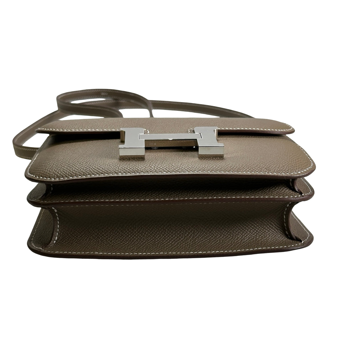 Brand New HERMES Epsom Mini Constance Shoulder Bag Etoupe PHW