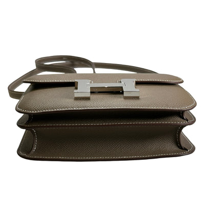 Brand New HERMES Epsom Mini Constance Shoulder Bag Etoupe PHW