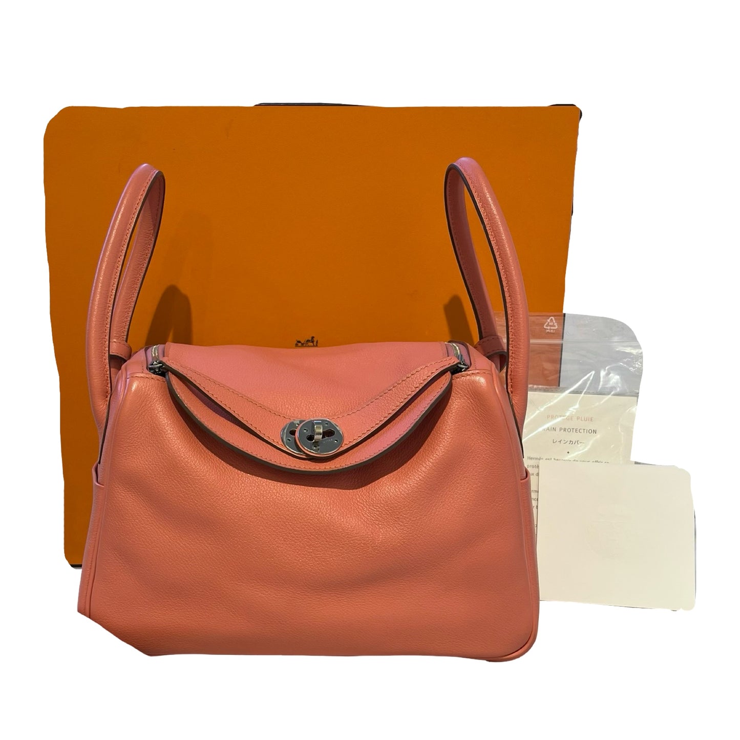 Used Hermès Lindy 26 Shoulder Bag Pink PHW