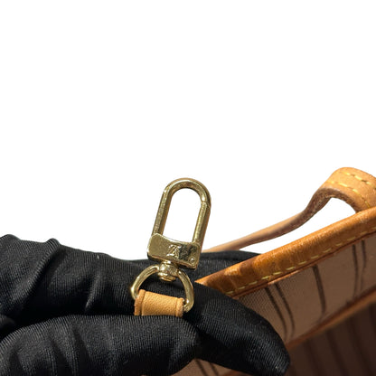 Used Louis Vuitton Monogram Eclipse Canvas Neverfull GM Shoulder Bag Brown GHW