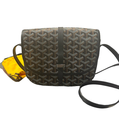 Used GOYARD Canvas SAC BELVEDERE Cross Body Bag Brown Black