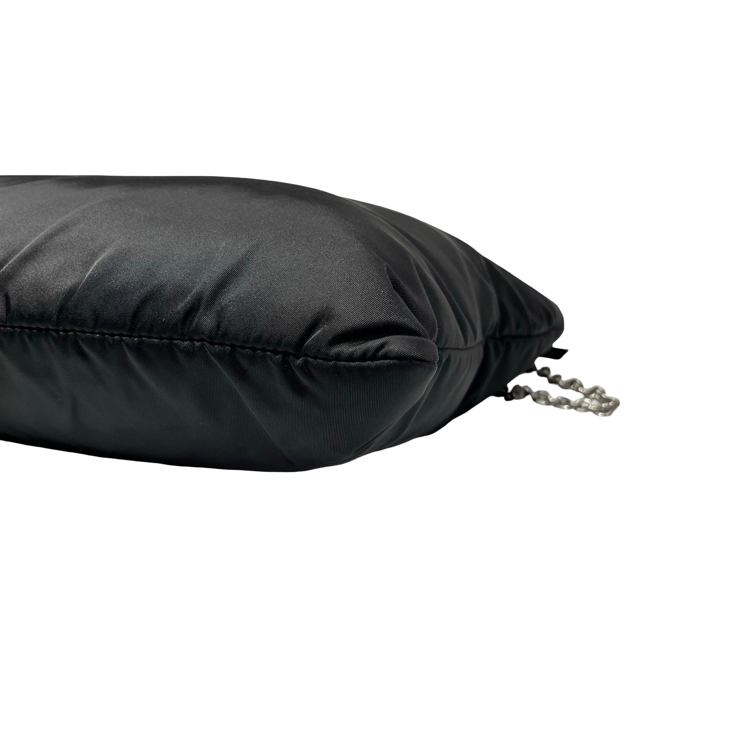 Used Prada Nylon Cross Body Bag Black PHW