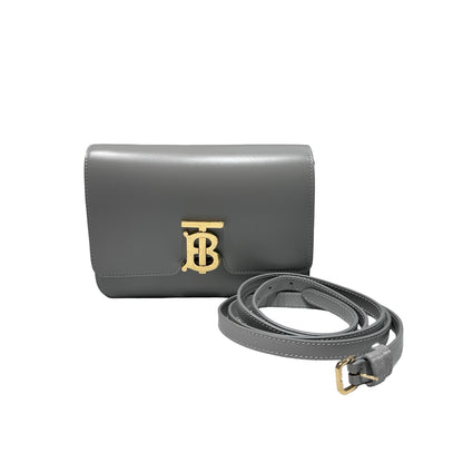 Used BURBERRY Cross Body Bag Grey GHW
