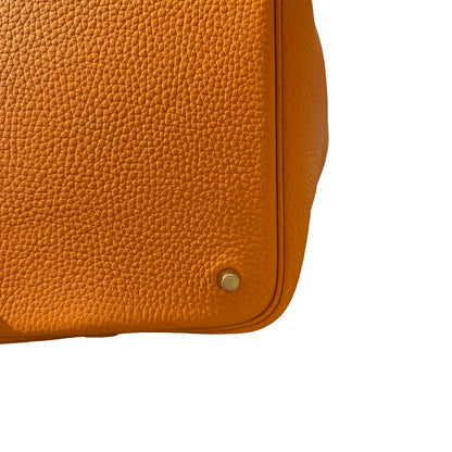 New HERMÈS Picotin 22 Bucket Bag Orange (93) GHW