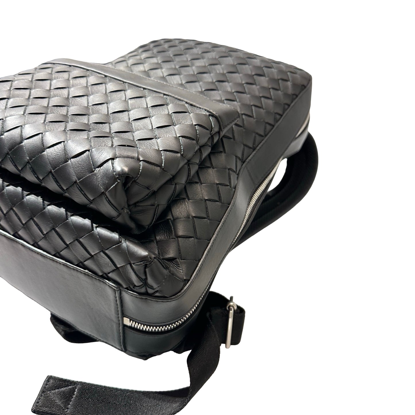 Used BOTTEGA VENETA Backpack Black PHW