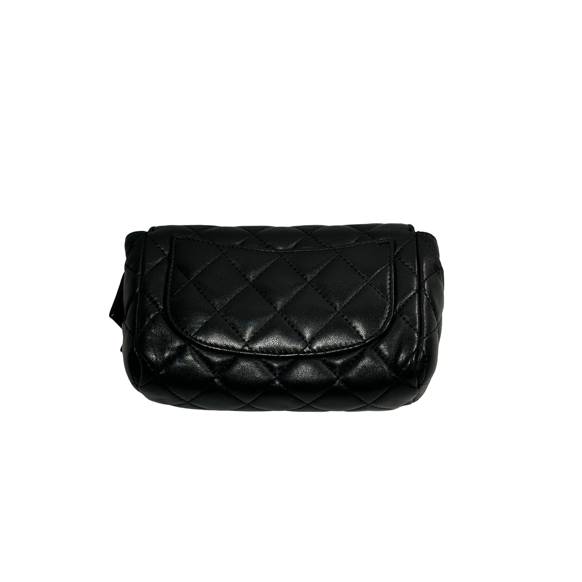 Used CHANEL Matelasse Lambskin Matelasse Pouch Black Burgundy
