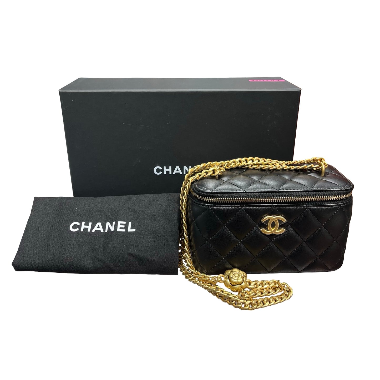Chanel Vanity Chain Shoulder Bag Black GHW