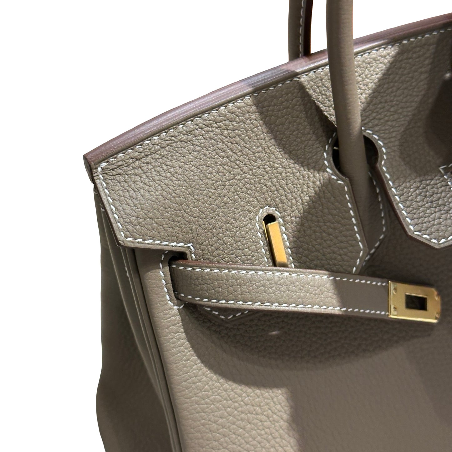 Brand New HERMES Togo Birkin Handbag Etoupe