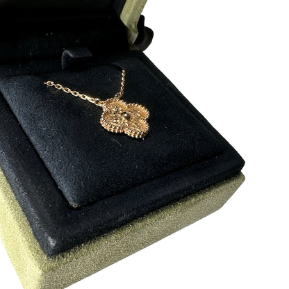Used VAN CLEEF & ARPELS 18K Gold Alhambra Neeklace GHW