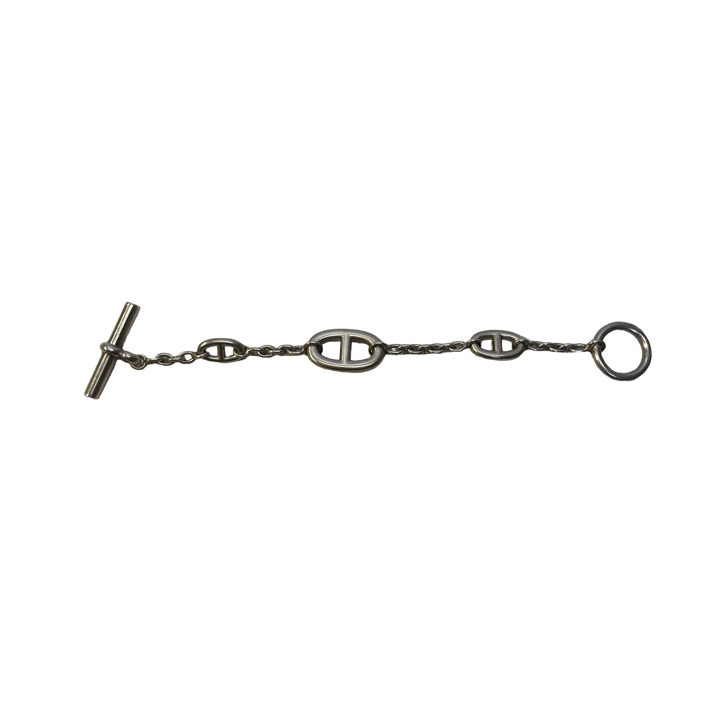 Used HERMES Silver Chaine D'Ancre BRACELET Silver