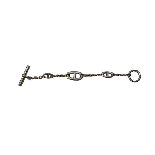 Used HERMES Silver Chaine D'Ancre BRACELET Silver