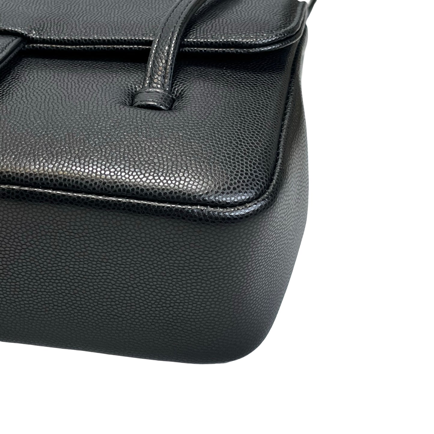 Used CHANEL Caviar Leather Shoulder Bag Shoulder Bag Black