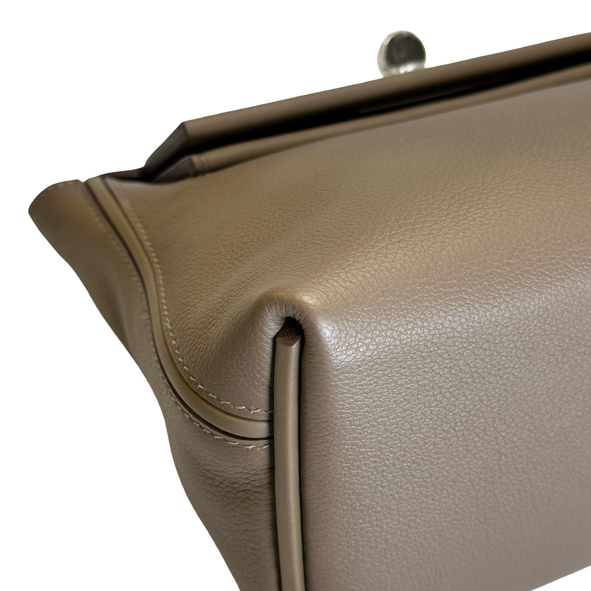 Used HERMES Togo Leather Mini 2424 Handbag ETOUPE/ETOU PHW