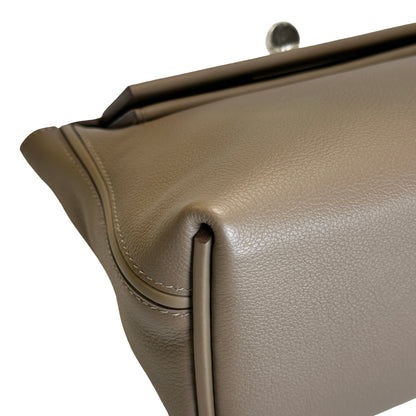 Used HERMES Togo Leather Mini 2424 Handbag ETOUPE/ETOU PHW