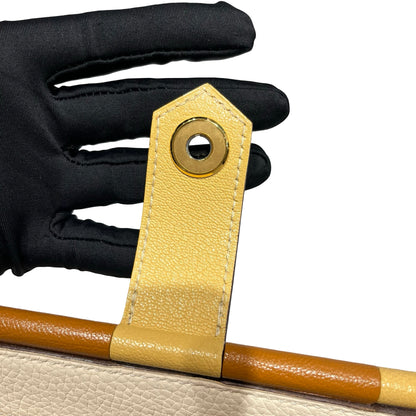 Used HERMÈS SAUT HERMES 25 Shoulder Bag White GHW