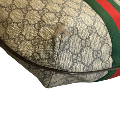 Used GUCCI GG Supreme Web Ophidia Shoulder Bag Beige Brown Green Red
