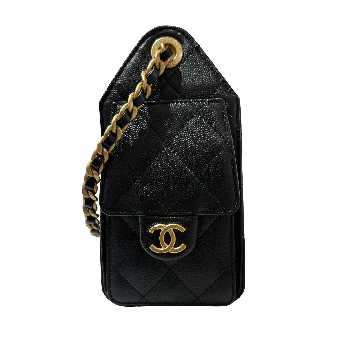 Used Chanel Mini 25 Shoulder Bag Black GHW