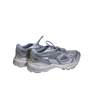 Used AXEL ARIGATO Mesh Leather Marathon Runner Sneakers Grey Silver White