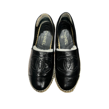 Used CHANEL Leather Shoes Shoes Black
