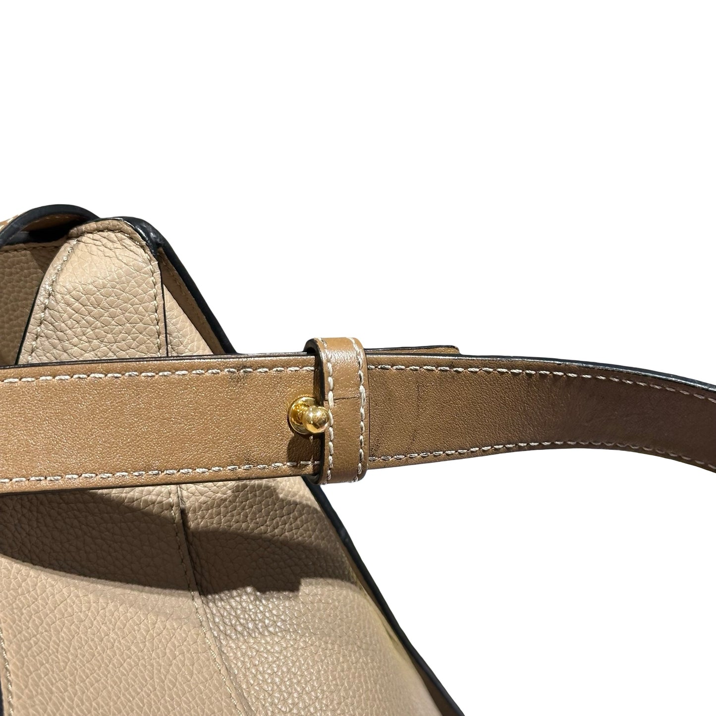 Used LOEWE Hammock Small Two Way Shoulder Bag Beige