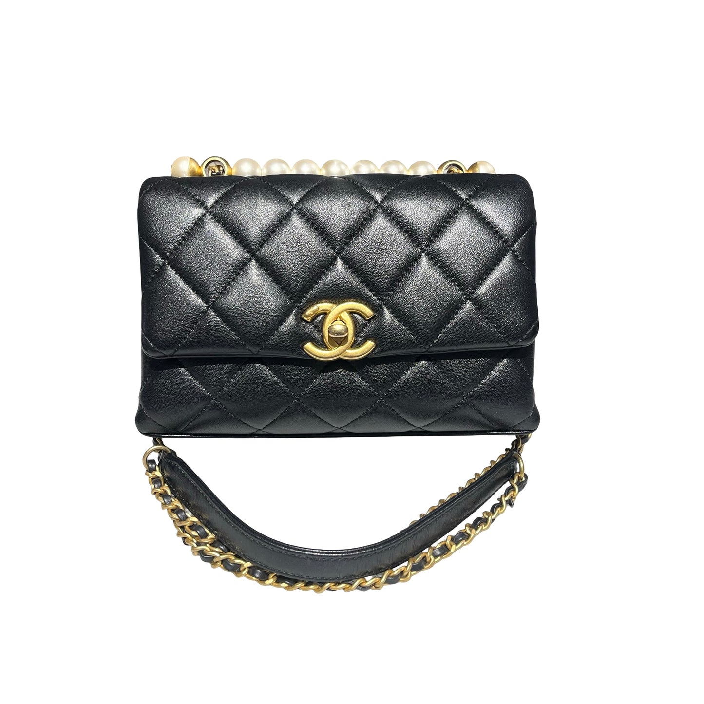 Used CHANEL Shoulder Bag Black GHW