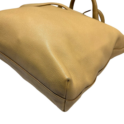 Used PRADA Tote Bag PHW Beige Blue