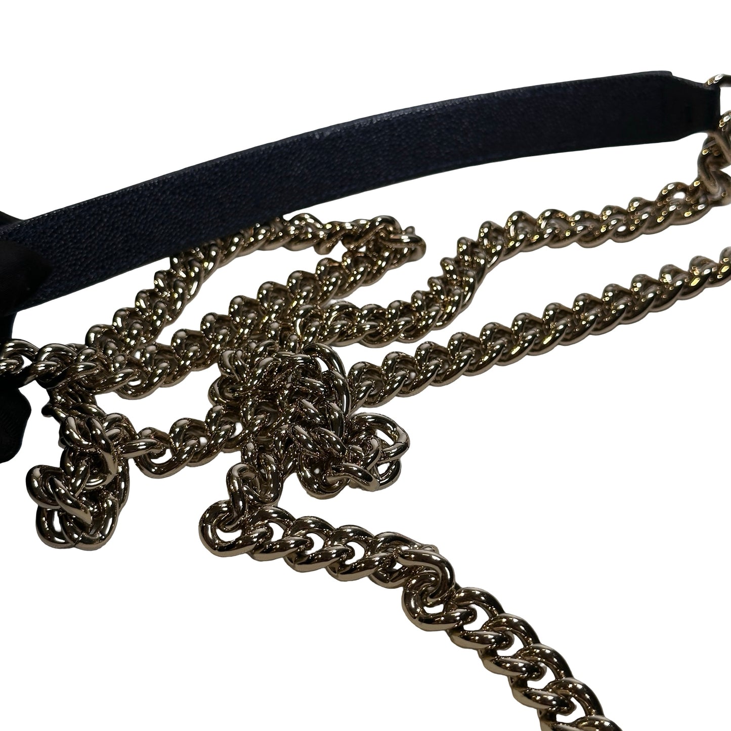 Used CHANEL Quilted BOY CHANEL WALLET ON CHAIN Wallet on chain Navy GHW