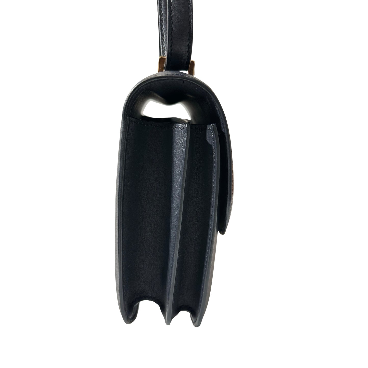 Used HERMÈS Mini Constance Shoulder Bag Bleu indigo GHW