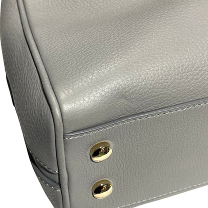 Used BURBERRY Tote Bag Grey GHW