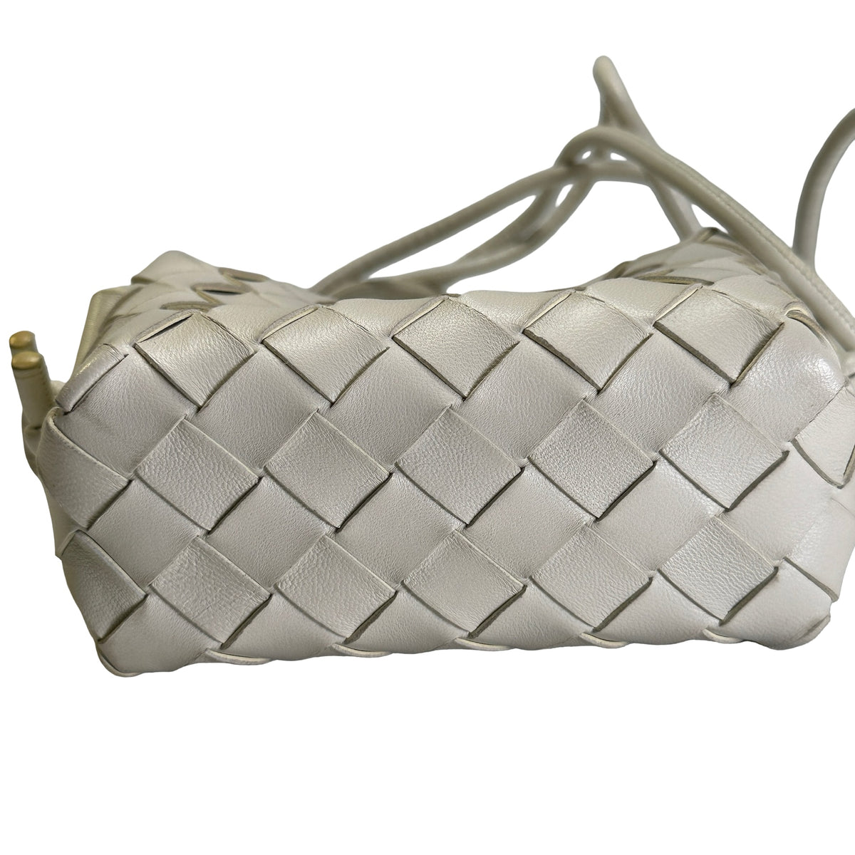 Used BOTTEGA VENETA Intrecciato Mini Loop Camera Bag Mini Bag White
