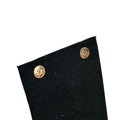 Brand New HERMES Ex Libris Earrings Gold