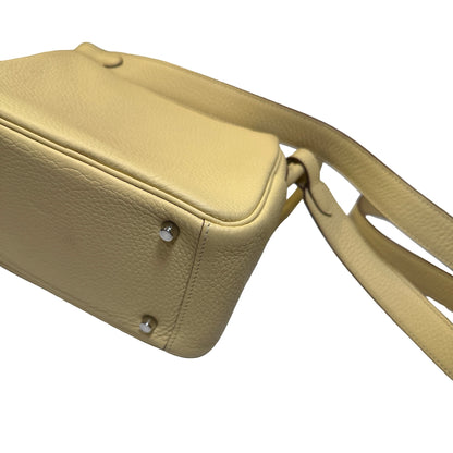 Used HERMÈS Leather Mini Lindy Shoulder Bag YELLOW PHW