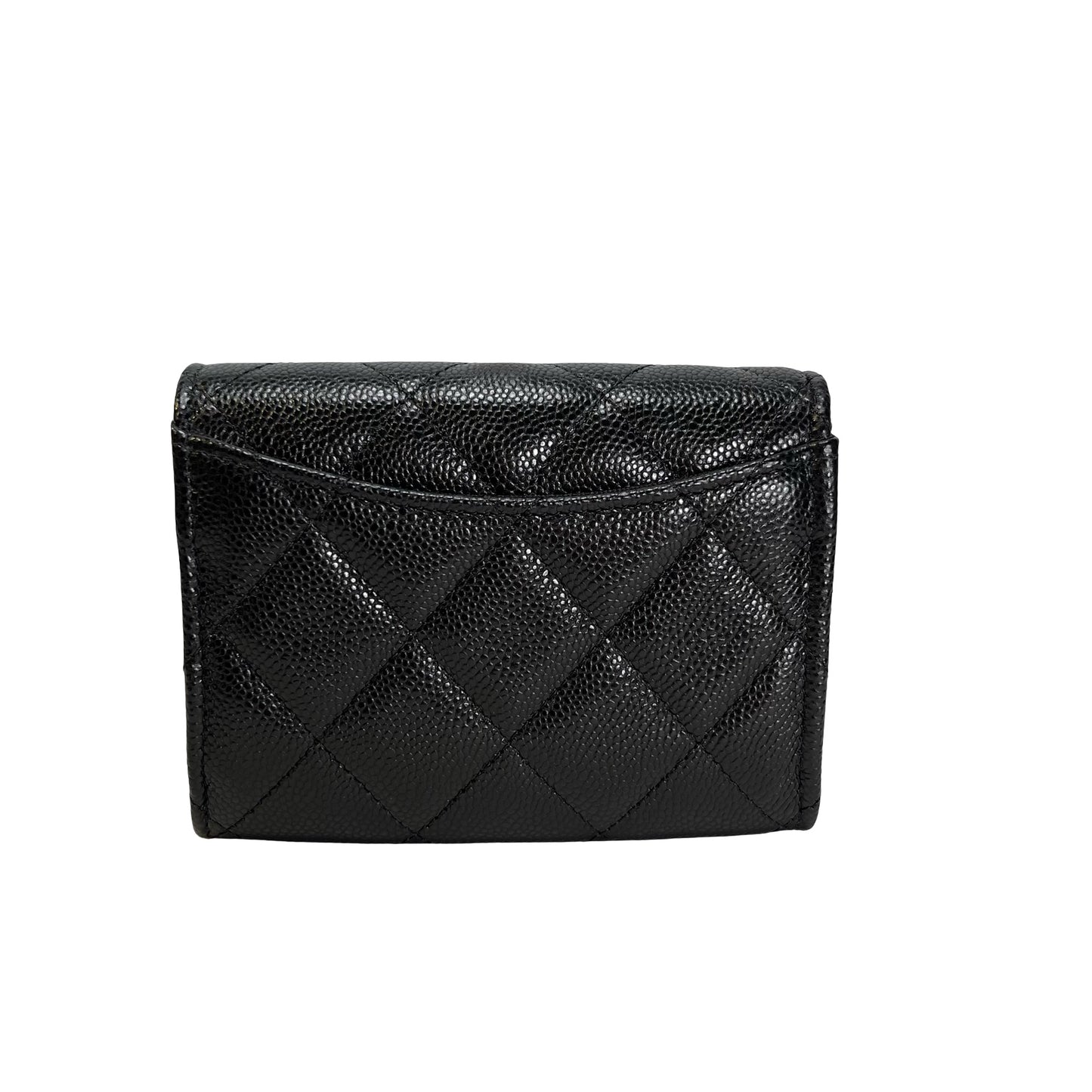 Brand New CHANEL Quilted Caviar Classic Flap Card Holder Card case Black PHW