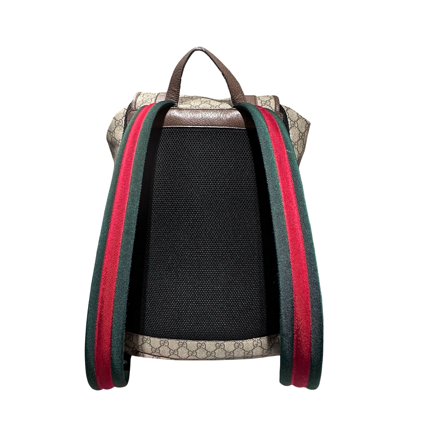 Used Gucci Coated Canvas Backpack Brown GHW