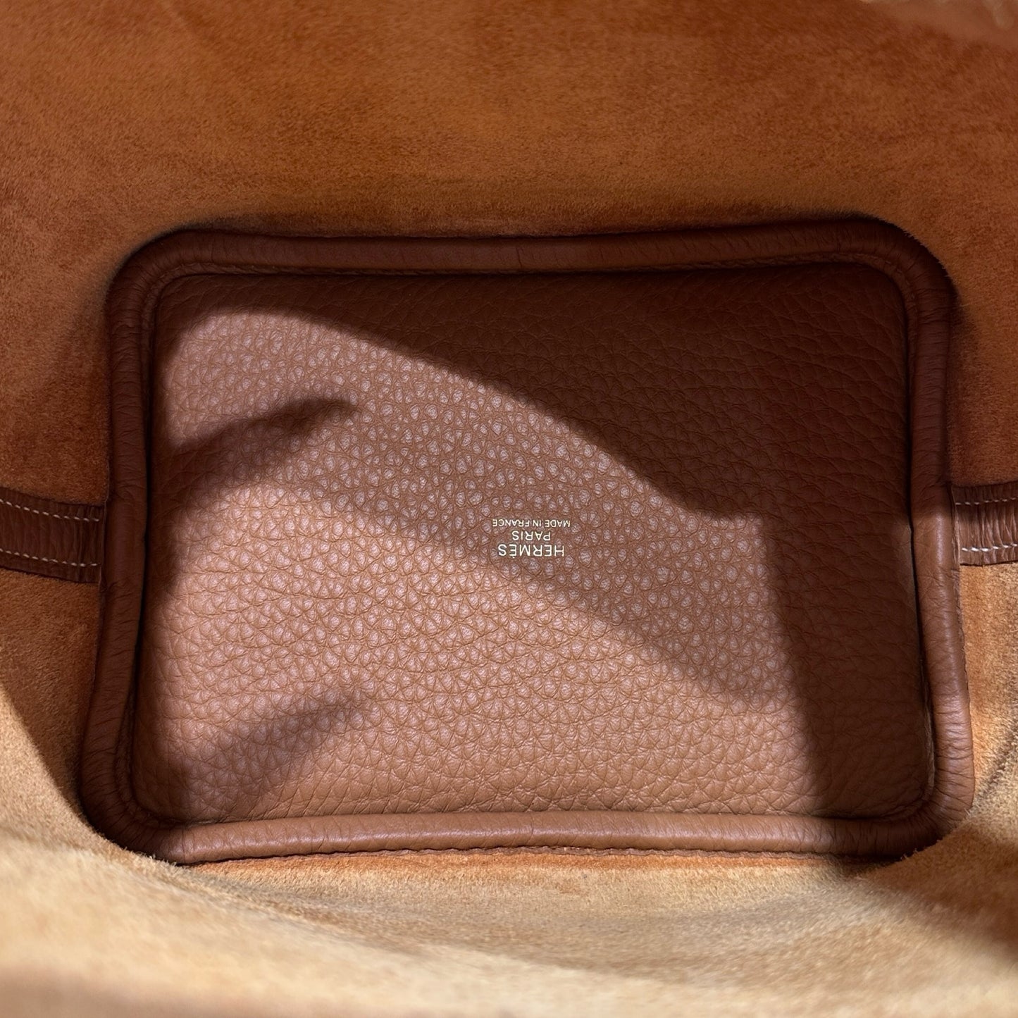 New HERMÈS Clemence leather TC Picotin 18 Bucket Bag Gold GHW