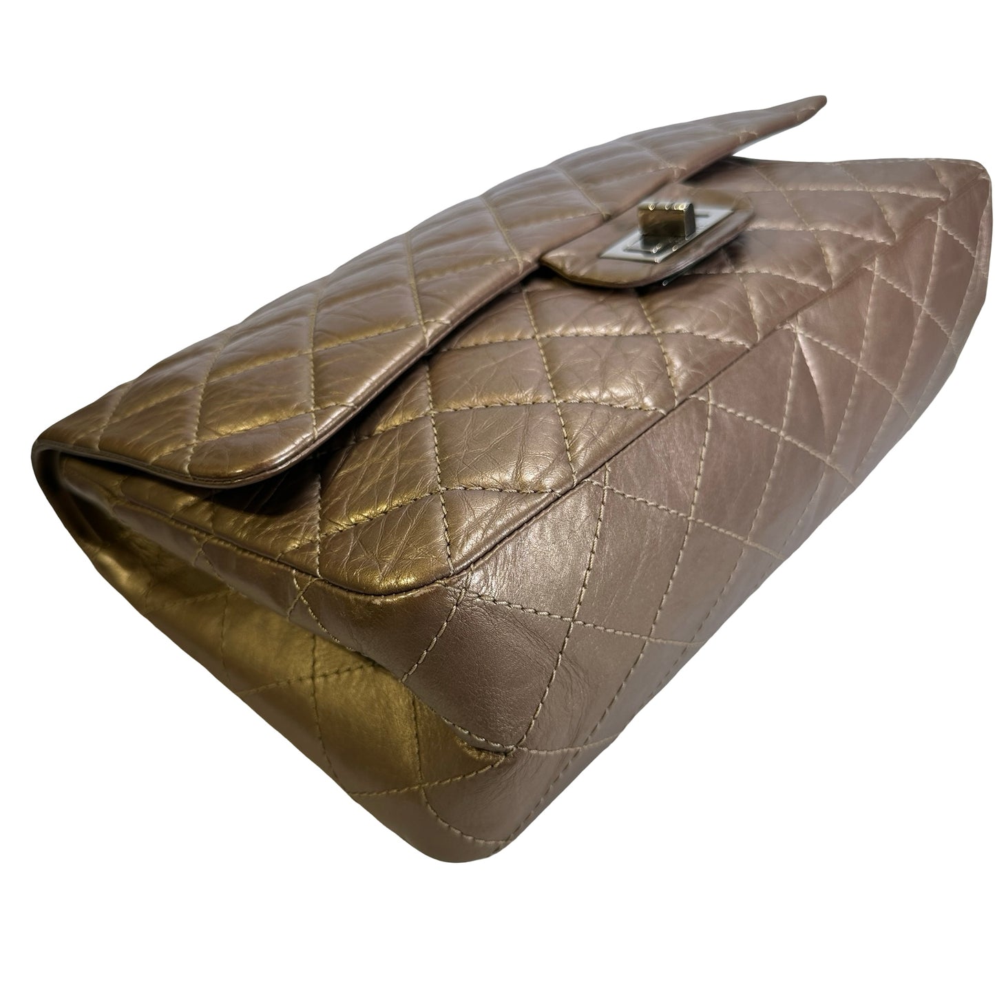Used CHANEL Quilted 2.55 Reissue Chain Shoulder Bag Bronze