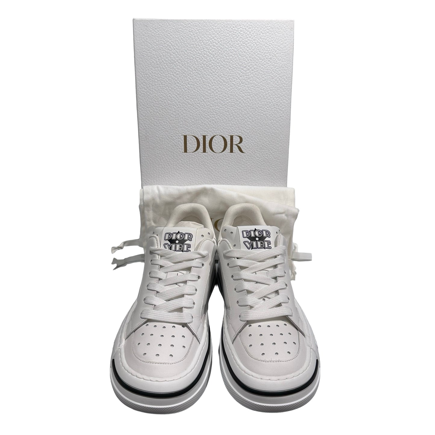 Dior Calfskin Leather Dior Vibe Sneakers White