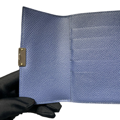 Used HERMÈS Epsom leather Clic-H wallet PHW Navy